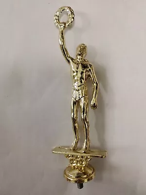 Vintage ALLIED Cast Metal Male Victory Trophy Figure Greek Roman 6.5  Tall • $6.30