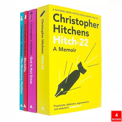 £24.99 • Buy Christopher Hitchens Collection 4 Books Set Mortality, God Is Not Great,Hitch 22