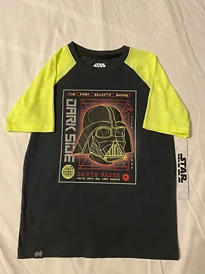 STAR WARS Darth Vader Helmet SITH Boba FETT Movie New BOYS Youth T-Shirt WOW! • £5.61