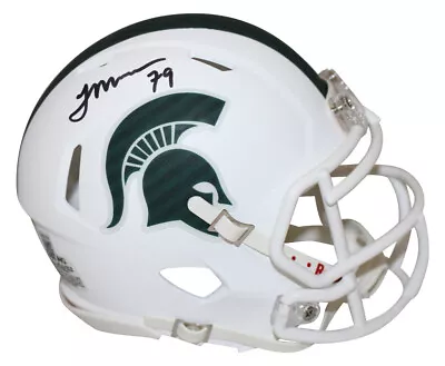 Tony Mandarich Signed Michigan State Spartans White Mini Helmet Beckett 35582 • $59.99