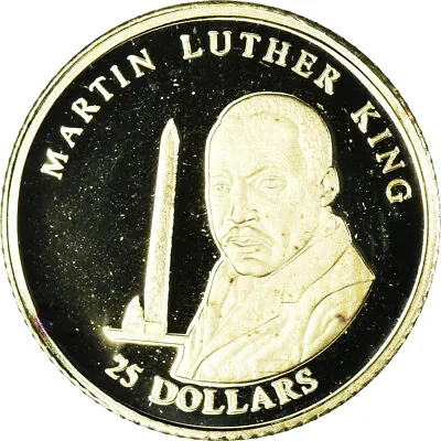 [#1065141] Coin Liberia Martin Luther King 25 Dollars 2001 American Mint M • $167.70