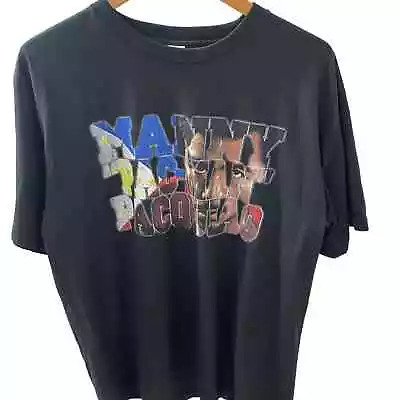 Manny Pac-Man Pacquiao Size 2XL Black Short Sleeve T-shirt • $22