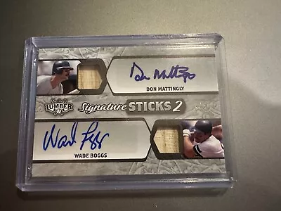 2022 Leaf Lumber Signature Sticks 2 Dual Bat Auto /5 Don Mattingly Wade Boggs! • $35