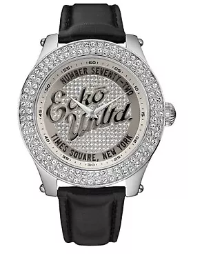 Marc Ecko Times Square Quartz Watch: Black Patent Leather-48mm Crystals Bright • £40