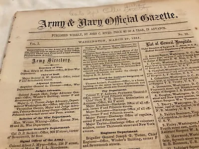 1209 Civil War Army & Navy Journal Wars News Rebel Gen Morgan Captured 1863 65 • $125