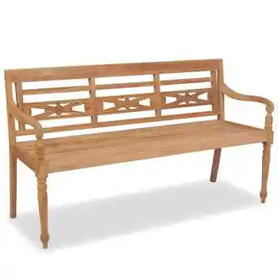 $278.25 • Buy Solid Teak Wood Batavia Bench Sturdy 59.1  Outdoor Seat Dining Chair