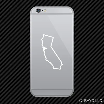 (2x) California Outline Cell Phone Sticker Mobile CA Many Colors • $4.96