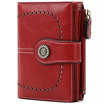 RFID Blocking Women Small Leather Wallet Credit Card Holder Mini Bifold Purse US • $12.25