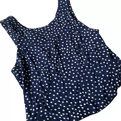 I Love H81 Polka Dot Open Back Button Top Size M (best Fits Small) • $9