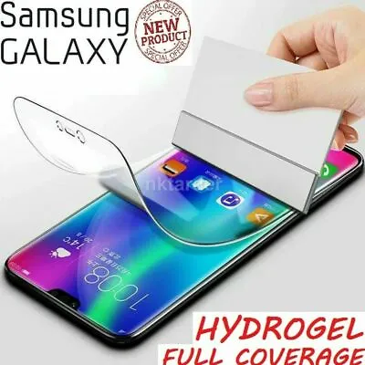 For SAMSUNG Galaxy S10 S20+ 8 9 PLUS 5G NOTE TPU Hydrogel Screen Protector COVER • £1.95