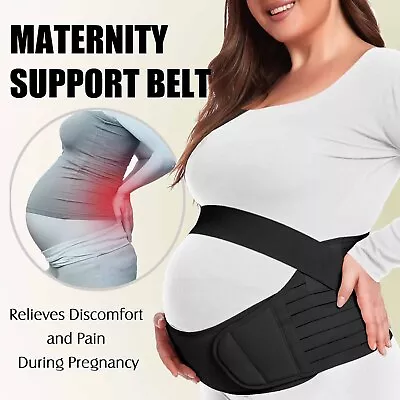 Maternity Pregnancy Belt Back Support Lumbar Waist Band Belly Bump Strap Brace • £8.85