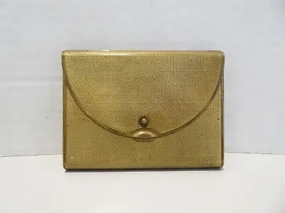 VINTAGE 1953 COTY COMPACT GOLD TONE METAL FOLD UP ENVELOPE Mirror • $17.50