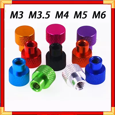 £1.98 • Buy Knurled Thumb Nut M3 M3.5 M4 M5 M6 Aluminum Alloy Hand Grip Knob Blind Hole Nuts