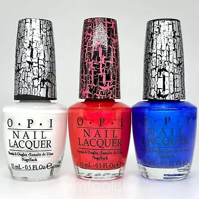 3 New OPI Nail Polish Shatter Crackle Collection Bundle - Full Size • $12