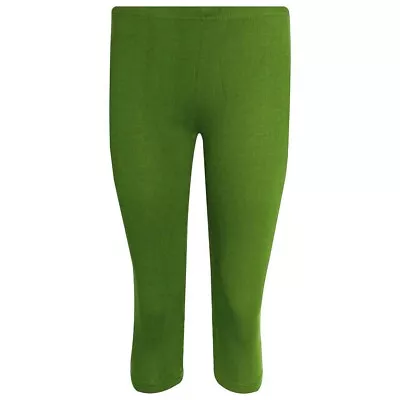£5.90 • Buy Women Ladies Cropped 3/4 Capri Length Leggings Summer Plus Size UK 8-26