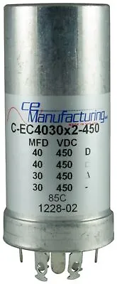 CE Manufacturing Multisection Mallory FP Can Capacitor 40/40/30/30µf @ 450VDC • $51.79