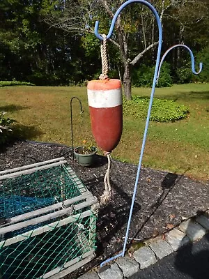 FREE SHIP 799 RARE VINTAGE Maine Lobster Trap BUOY Nautical Pot Bouy Float Crab • $30