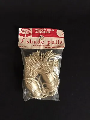 Vintage Ru/son Lot Of 2 Shade Pulls W/Buttons - NOS • $8.99