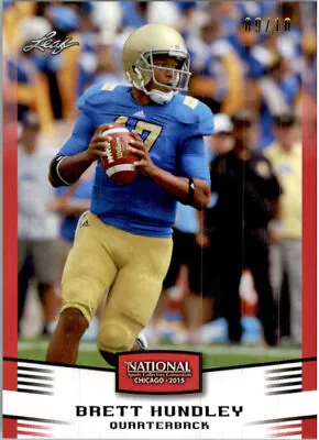 BRETT HUNDLEY 2015 Leaf Rookie RED NSCC VIP Exclusive RC #/10  • $24.99