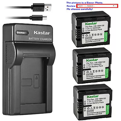 Kastar Battery Slim USB Charger For Panasonic VW-VBN130 & HDC-TM900 HDC-SD800 • $6.59