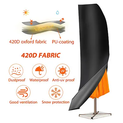 £4.97 • Buy 420D Cantilever Banana Parasol Umbrella Cover Waterproof Shield Outdoor Garden
