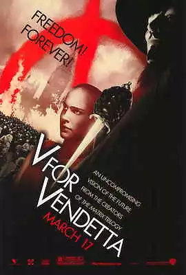 V FOR VENDETTA Movie Poster [Licensed-NEW-USA] 27x40  Theater Size (E)  • $24.99