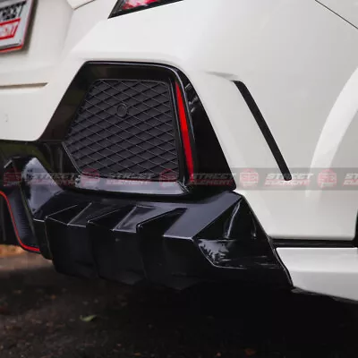 M-P Style Rear Diffuser Sets For 2017-2020 Honda Civic Type R FK8 (MATTE BLACK) • $249.99