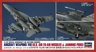 Hasegawa 35113 X72-13 1-72 Aircraft Weapon VIII Air To Air Missiles & Jam'n Pods • $15.88