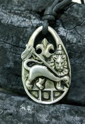 Lion Of Judah Rasta Silver Pewter Charm Necklace Pendant Jewelry  • $11.99