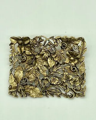 Ornate Musi Signed Gold Tone Filigree Flower Single Shoe Jewelry Clip • $6