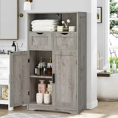 Storage Cabinet With 2 Drawers & Shelves Freestanding Storage Cabinet With Door • $109.99