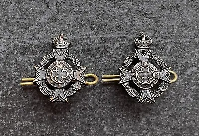 Genuine WW2 Royal Army Chaplains Department Bronze Collar Badges • £35