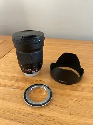 Samyang 24 Mm F1.4 Manual Focus Lens Hood + Nikon To Canon EF Adapter Included • £285