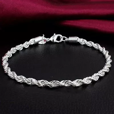 Elegant 925 Sterling Silver New Fashion Jewelry Charms Unique 7.5  Bracelet • $13.74