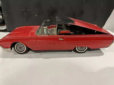 Vintage Made In Japan Yonezawa Ford Thunderbird Convertible 1963 Tin Toy Car • $39.95