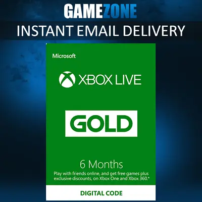 6 Month Xbox Live Gold Membership For Microsoft Xbox One / Xbox 360 Europe • £27.96