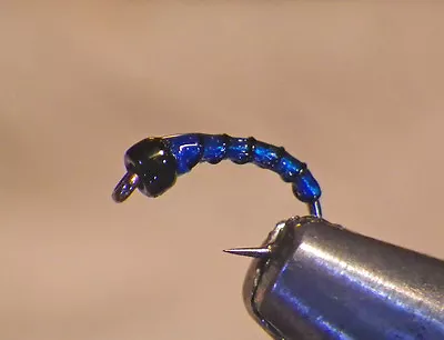 Zebra Midge Black N' Blue Fly Fishing Flies Trout Flies  Trout Fly Fishing • $12.95