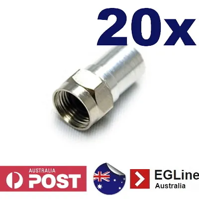 20x F-Type RG6 Crimp Connectors With O-ring - High Quality F Type Connector • $11.95