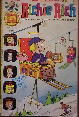 Richie Rich #131 - March 1975 - Harvey Comics - VERY NICE - Look • $2.95