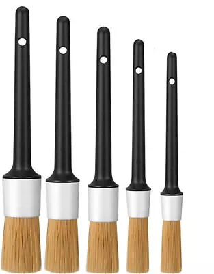 5PCS Soft Boar Hair Bristle Detailing Brush Cleaning Set For Car Wheels Air Vent • $15.27