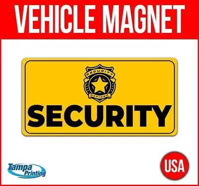 SECURITY Heavy Duty Vehicle Magnet Truck Car Sticker Decal Sign CAUTION BADGE • $19.99