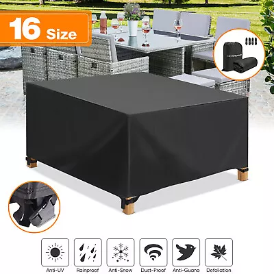 Waterproof Garden Patio Furniture Cover Set Heavy Duty Rattan Cube Cover Outdoor • £13.99