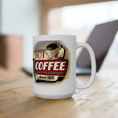 Old Style Coffee Mug Vintage Sign Mug Retro Style Vintage Coffee Cup 15oz • $19.43