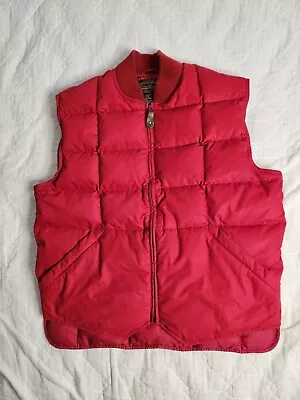 Vintage Eddie Bauer Downlight Vest Mens Size Large Goose Down Puffer Red Outdoor • $41