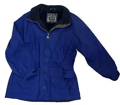 Vintage Pacific Trail By London Fog Thick Winter Coat Jacket Size Medium Blue • $35