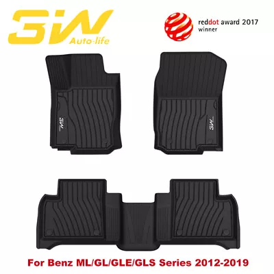 3W Floor Mats For Benz ML/GL/GLE/GLS Series 2012-2019 TPE All Weather Car Liner • $109.99