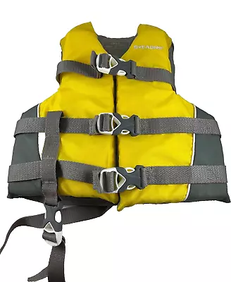 Stearns Ski Life Vest Type III PFD 30-50 Pounds Yellow Gray Model 29-88 • $12.75