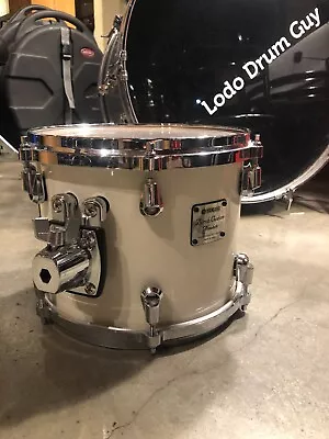 10  Yamaha Birch Custom Absolute Tom Drum LUMINOUS WHITE SPARKLE 8x10 #KE2 • $312.65