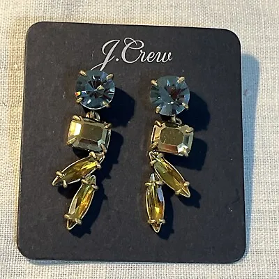 GORGEOUS NEW !!! J.Crew CRYSTAL  RETIRED PIERCED DROP EARRINGS! • $29.99