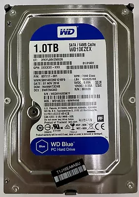 £24.95 • Buy WD 1TB 1000GB SATA HDD 3.5  Laptop Internal Hard Disk Drive Used PC DVR CCTV